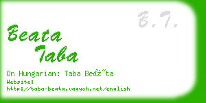 beata taba business card